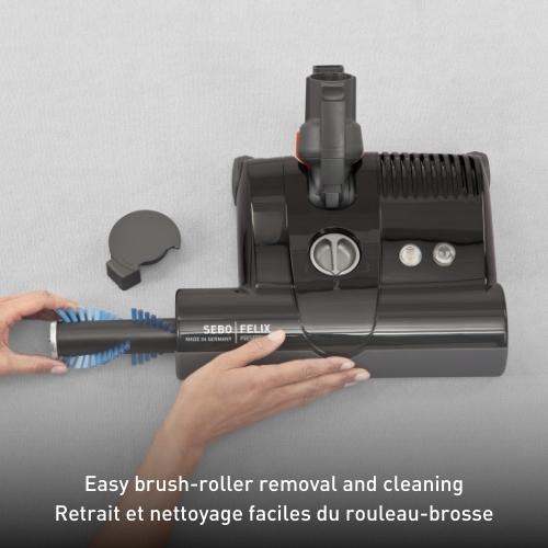 Easy brush-roller removal and cleaning
